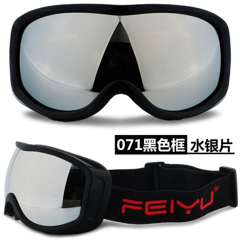 Adult Snowboard Ski Goggles Anti Fog UV400 Skiing Snowmobile Sunglasses Plated Motocross Off Road Glasses Helmet Mask Men Women