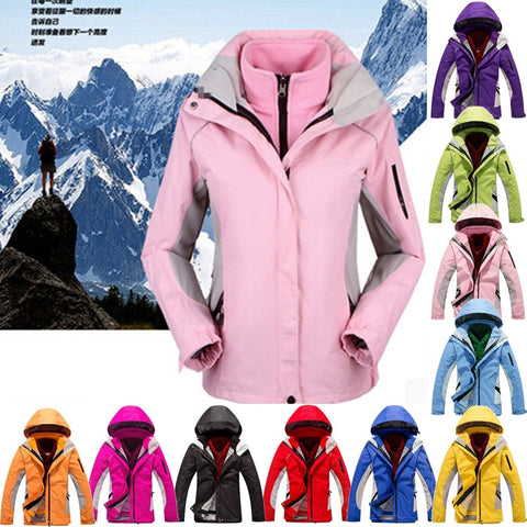 Outdoor Sports Warm Wind Winter Woman Ski Mountaineering Camping Hiking Piece Suit Jacket Large Size S-XXXL Skiing Jackets