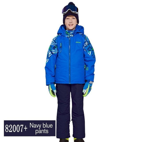 phibee Boys/Girls Ski Suit Waterproof Pants+Jacket Set Winter Sports Thickened Clothes Children's Ski Suits NEW ARRIVAL