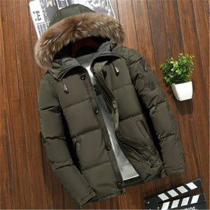 New Upgraded Winter Men Ski Jacket Multiple Pockets Thicken 100%White Duck Down Hooded Jackets Down Snow Overcoat Keep Warm Coat