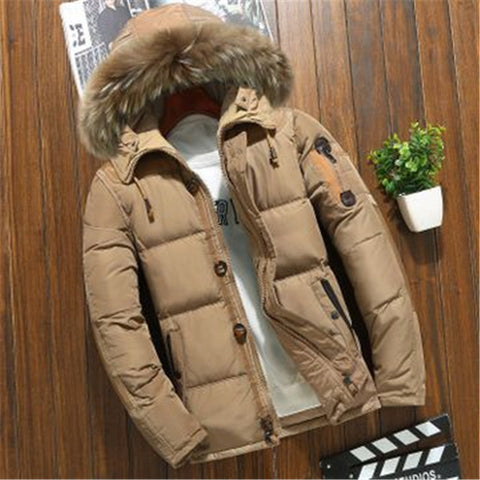 New Upgraded Winter Men Ski Jacket Multiple Pockets Thicken 100%White Duck Down Hooded Jackets Down Snow Overcoat Keep Warm Coat