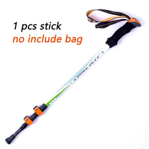 Pioneer Ultra-light Adjustable Camping Hiking Walking Trekking Stick Alpenstock Carbon Fiber Climbing Skiing Trekking Pole