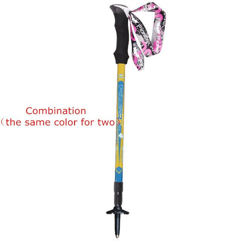 Lightweight Portable Short Trekking Pole Outdoor Mountaineering Hiking Skiing Trail Running Stick Walking Stick Walking Stick