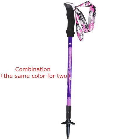 Lightweight Portable Short Trekking Pole Outdoor Mountaineering Hiking Skiing Trail Running Stick Walking Stick Walking Stick