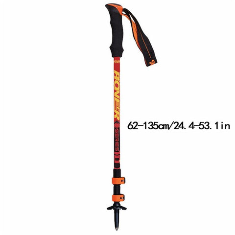 190G Adjustable Camping Hiking Walking Trekking Stick Alpenstock Carbon Fiber Climbing Skiing Trekking Pole Hiking Ultralight