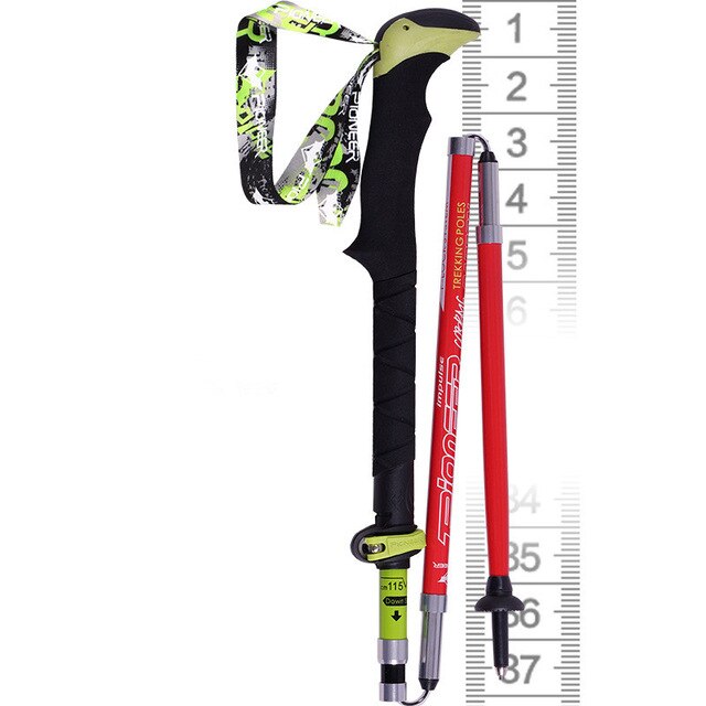 Outdoor Camping Ultralight Short Trekking Hiking Folding Stick Carbon Fiber 37-135cm Alpenstock Climbing Skiing Trekking Pole