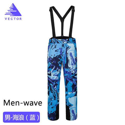 VECTOR Professional Winter Ski Pants Men Warm Windproof Waterproof Snow Skiing Snowboard Pants Outdoor Winter Trousers HXF70016