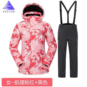 VECTOR Brand Ski Suit Women Warm Waterproof Skiing Suits Set Ladies Outdoor Sport Winter Coats Snowboard Snow Jackets and Pants