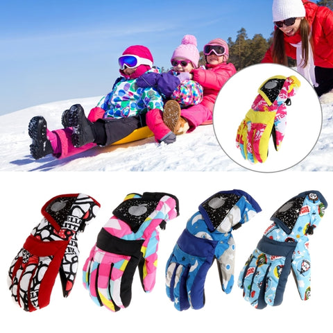 Children Winter Girls Boys Ski Skiing Bike Cycling Riding Warm Waterproof Windproof Winter Ski Gloves