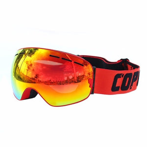 COPOZZ Ski Goggles Double Layers UV400 Anti-fog Big Ski Mask Glasses Skiing Men Women Professional Snow Eyewear GOG-201 Lens