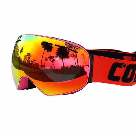 COPOZZ Ski Goggles Double Layers UV400 Anti-fog Big Ski Mask Glasses Skiing Men Women Professional Snow Eyewear GOG-201 Lens