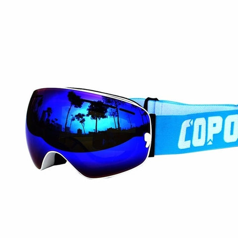 COPOZZ Ski Goggles Double Layers UV400 Anti-fog Big Ski Mask Glasses Skiing Men Women Professional Snow Eyewear GOG-201 Lens