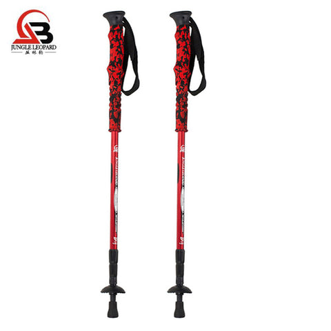 2Pcs/Lot Ultralight Hiking Trekking Poles Nordic Walking Stick Telescopic Lightweight Walking Cane Camping Skiing Climbing Stick