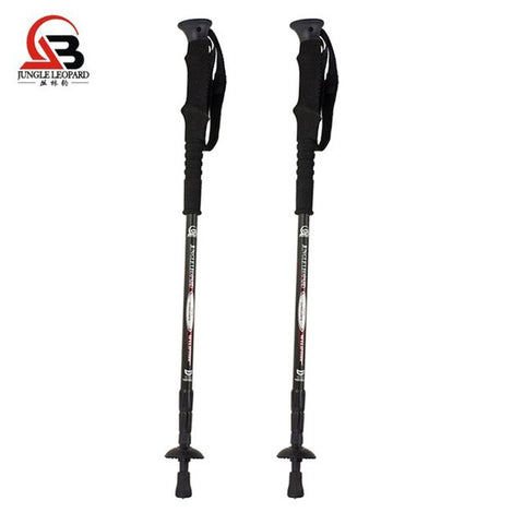 2Pcs/Lot Ultralight Hiking Trekking Poles Nordic Walking Stick Telescopic Lightweight Walking Cane Camping Skiing Climbing Stick