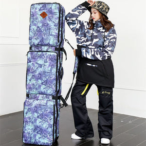 Unisex Ski Bag Double-board Snowboard Ski bag 152CM 165CM Large Capacity Waterproof Wearable Skiing Bags Ski Equipment 2018