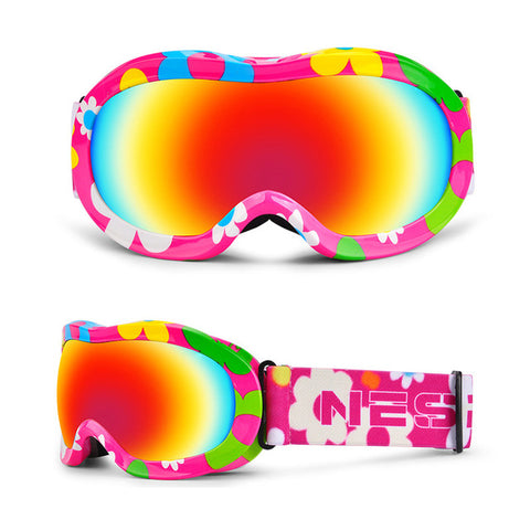 Onedoyee Professional Children Snowboard Goggles Kids Ski Goggles Skiing Glasses Eyewear Anti-fog Snow Glasses for 3-13 years