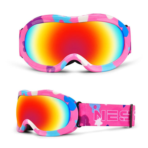 Onedoyee Professional Children Snowboard Goggles Kids Ski Goggles Skiing Glasses Eyewear Anti-fog Snow Glasses for 3-13 years