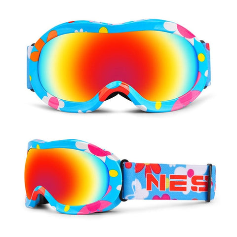 Onedoyee Professional Children Snowboard Goggles Kids Ski Goggles Skiing Glasses Eyewear Anti-fog Snow Glasses for 3-13 years