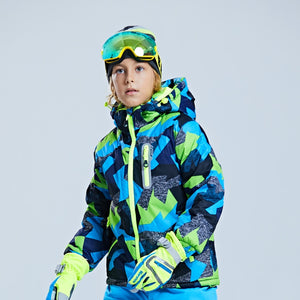 Children's Ski Jacket Thickened Boy's Outdoor Suit Warm and Cold-proof Ski Dress Girl's Mountaineering Dress Waterproof Winter