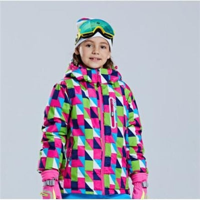 Children's Ski Jacket Thickened Boy's Outdoor Suit Warm and Cold-proof Ski Dress Girl's Mountaineering Dress Waterproof Winter