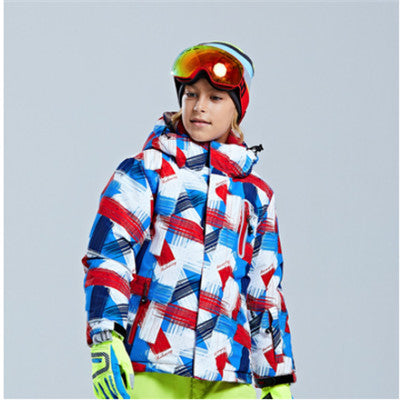 Children's Ski Jacket Thickened Boy's Outdoor Suit Warm and Cold-proof Ski Dress Girl's Mountaineering Dress Waterproof Winter