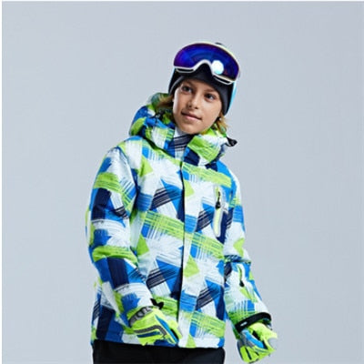 Children's Ski Jacket Thickened Boy's Outdoor Suit Warm and Cold-proof Ski Dress Girl's Mountaineering Dress Waterproof Winter