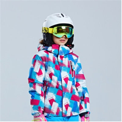 Children's Ski Jacket Thickened Boy's Outdoor Suit Warm and Cold-proof Ski Dress Girl's Mountaineering Dress Waterproof Winter