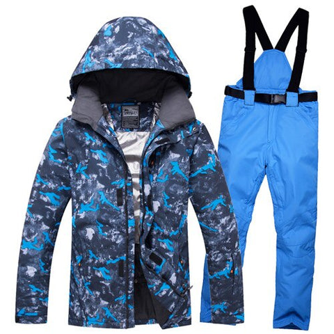 RIVIYELE Men Ski Jacket Pant Snowboard Suit Skiing Clothing Trouser Windproof Waterproof Outdoor Sport Wear Snowboard Super Warm