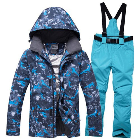 RIVIYELE Men Ski Jacket Pant Snowboard Suit Skiing Clothing Trouser Windproof Waterproof Outdoor Sport Wear Snowboard Super Warm