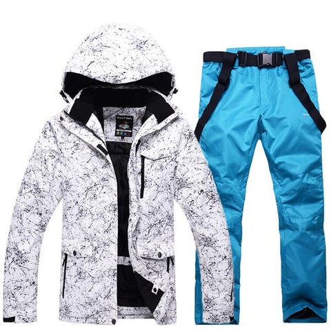 -30 Men's or Women's Snow Wear Snowboarding sets waterproof windproof Breathable outdoor Sports Ski suit jackets and belt pants