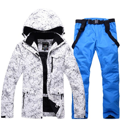 -30 Men's or Women's Snow Wear Snowboarding sets waterproof windproof Breathable outdoor Sports Ski suit jackets and belt pants