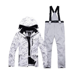 -30 Men's or Women's Snow Wear Snowboarding sets waterproof windproof Breathable outdoor Sports Ski suit jackets and belt pants