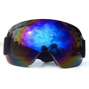 Outdoor Sports UV400 Skiing Goggles Double Layers Anti-fog Big Vision Mask Glasses Snow Snowboard Goggles for  Men Women
