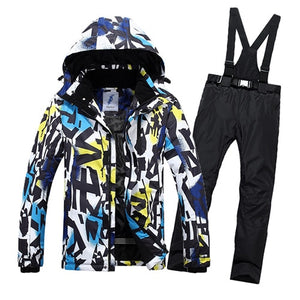 Winter Ski Suit Men Snow Skiing Male Clothes Set Outdoor Thermal Waterproof Jacket For Men Ski Suit Set Men Snowboard Jacket