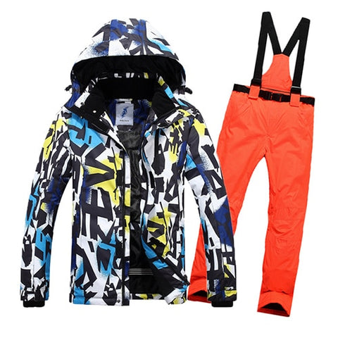 Winter Ski Suit Men Snow Skiing Male Clothes Set Outdoor Thermal Waterproof Jacket For Men Ski Suit Set Men Snowboard Jacket