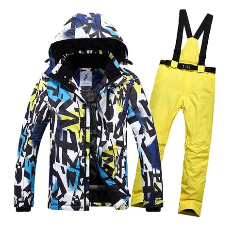 Winter Ski Suit Men Snow Skiing Male Clothes Set Outdoor Thermal Waterproof Jacket For Men Ski Suit Set Men Snowboard Jacket