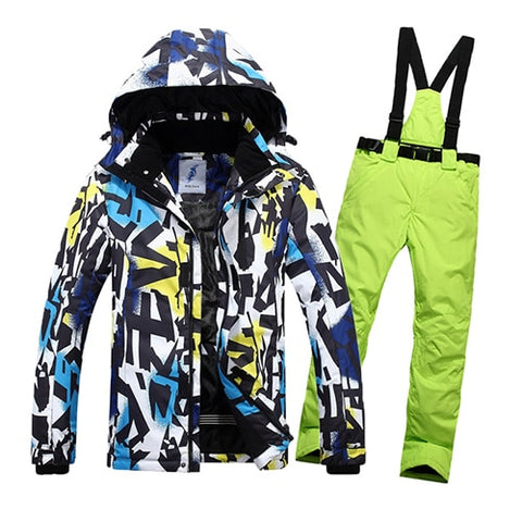 Winter Ski Suit Men Snow Skiing Male Clothes Set Outdoor Thermal Waterproof Jacket For Men Ski Suit Set Men Snowboard Jacket