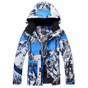 Mens Ski Jackets Printed Waterproof Windproof Male Skiing Snowboarding Jackets Winter Outdoor Sport Men's Camping Hiking Coats