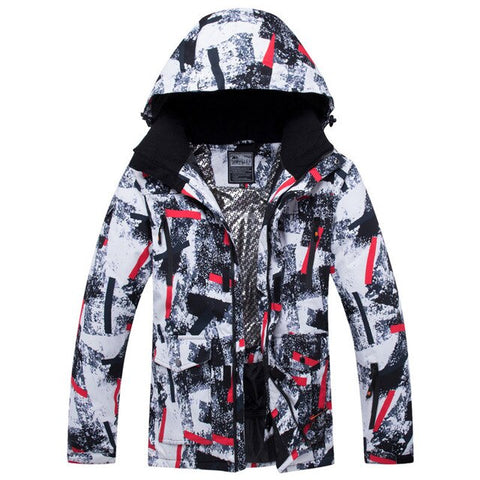 Mens Ski Jackets Printed Waterproof Windproof Male Skiing Snowboarding Jackets Winter Outdoor Sport Men's Camping Hiking Coats